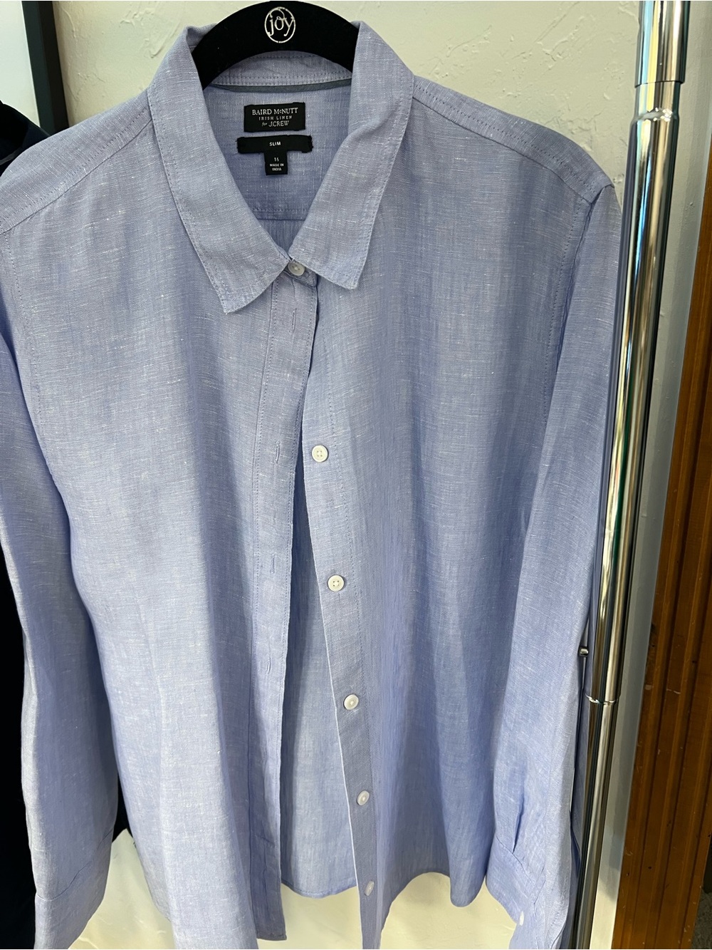 J. Crew Light Blue Linen Button-Up Shirt
